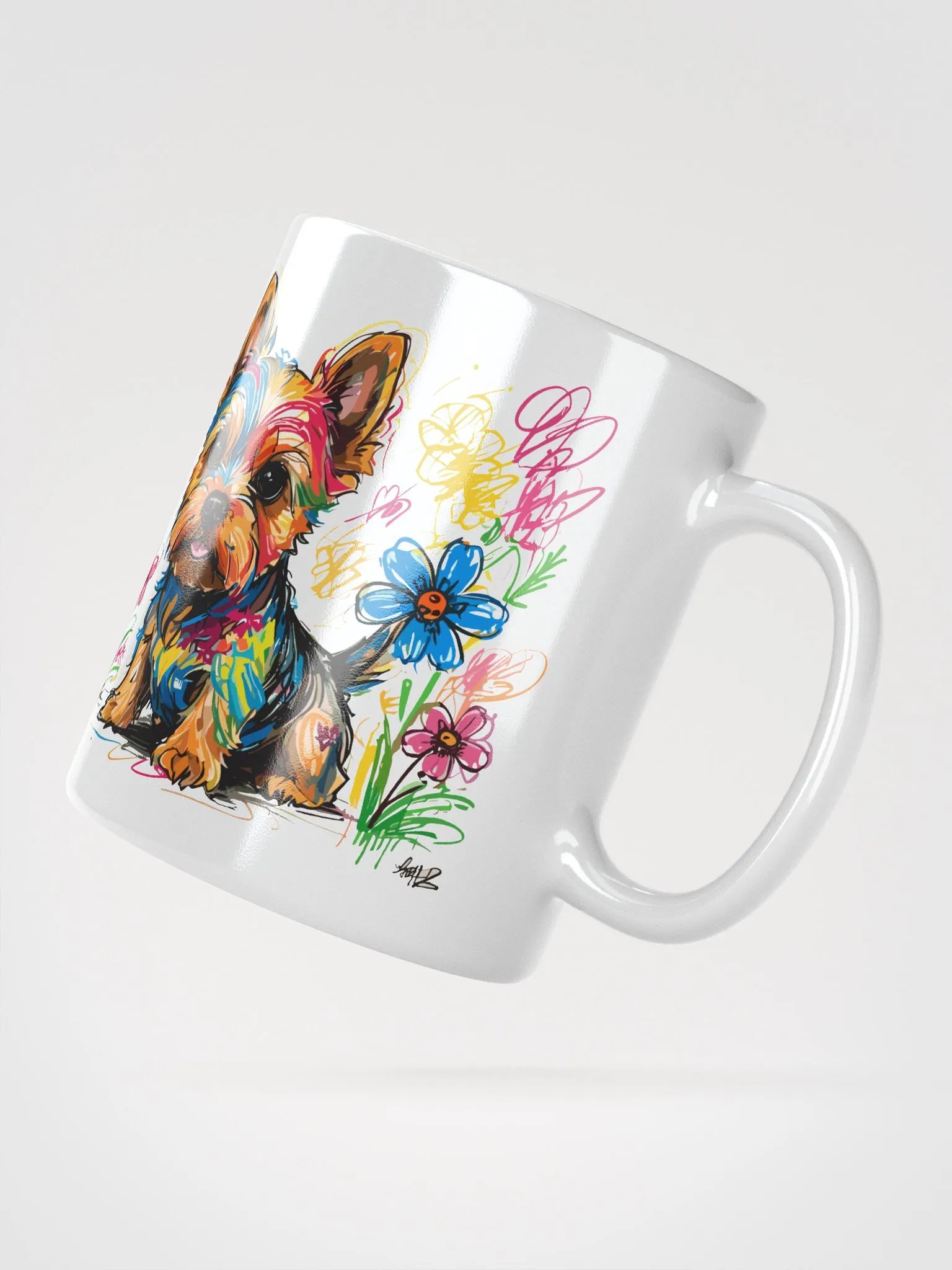 Scribbles Yorkshire Terrier 9 , Mug product image (3)