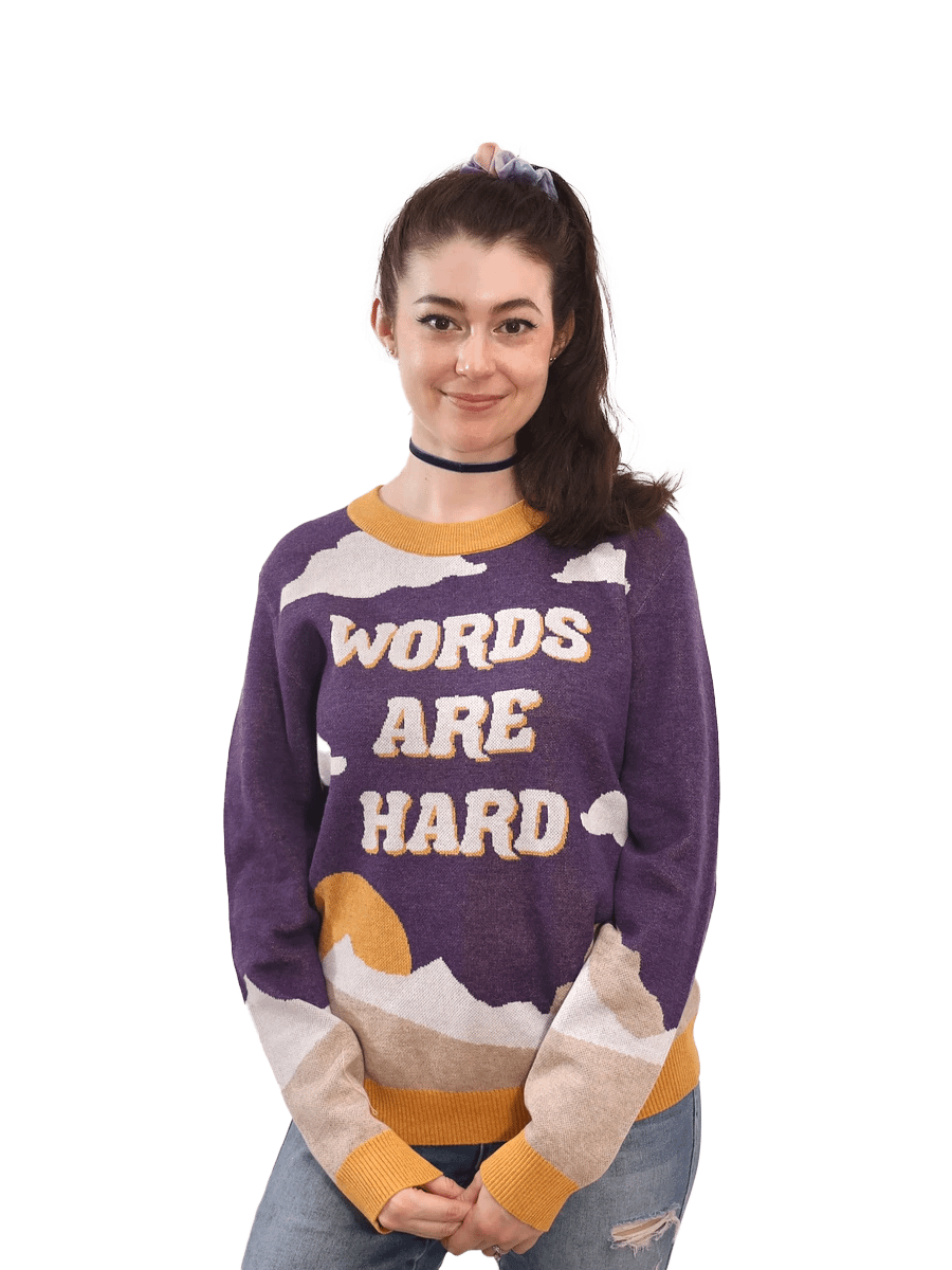 Words Are Hard Landscape Sweater product image (1)