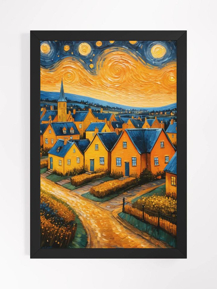 Starry Village Framed Matte Poster product image (2)