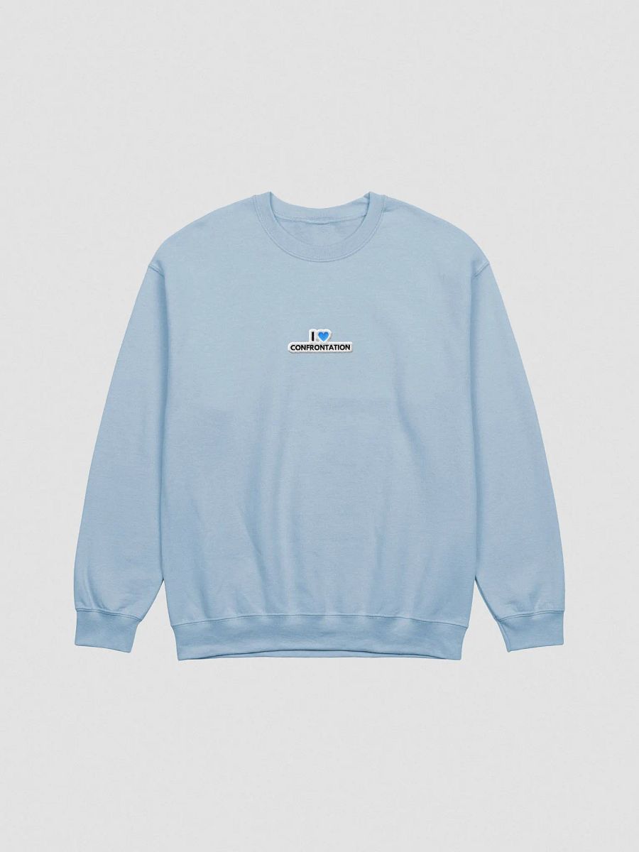 I <3 Confrontation embroidered crewneck (light blue bubble design) product image (2)