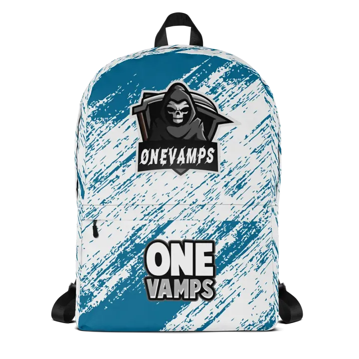 OneVamps Backpack Blue and White product image (1)