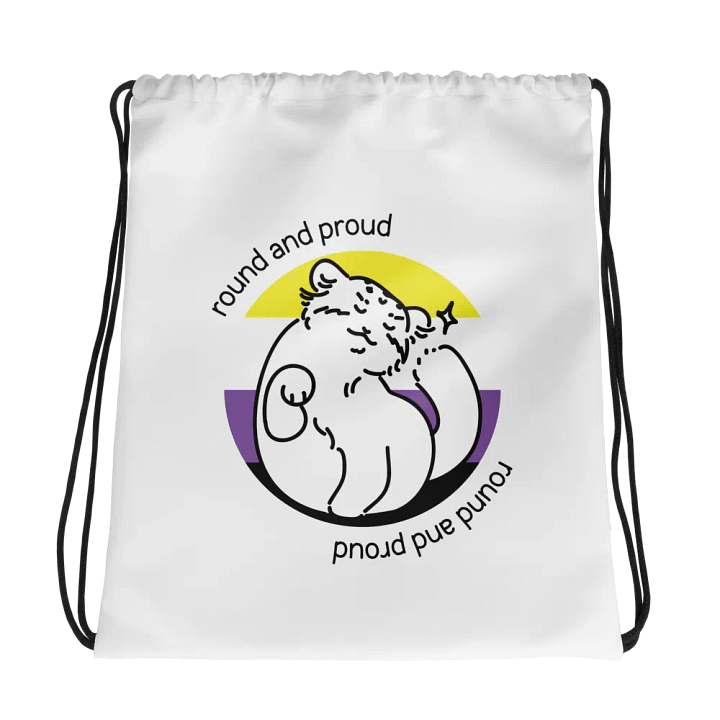 Round and Proud Manul Nonbinary Version - Drawstring Bag product image (1)