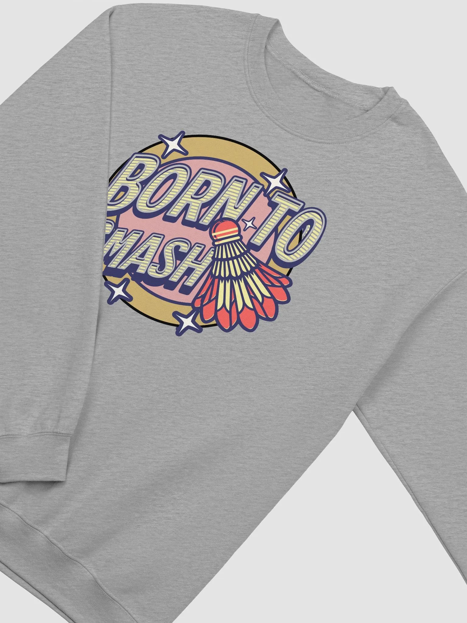 Born To Smash Badminton Retro Crewneck product image (22)