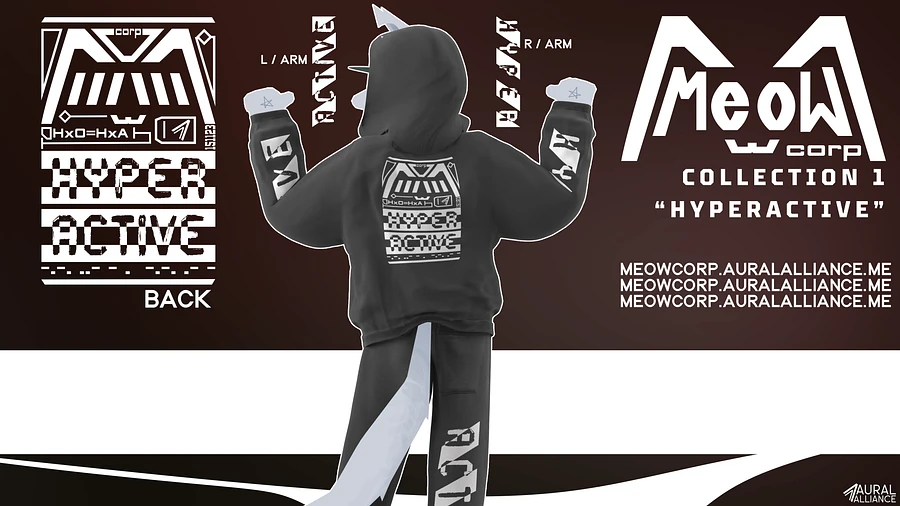 MeowCorp 'HYPERACTIVE' Hoodie Rv.1 product image (2)