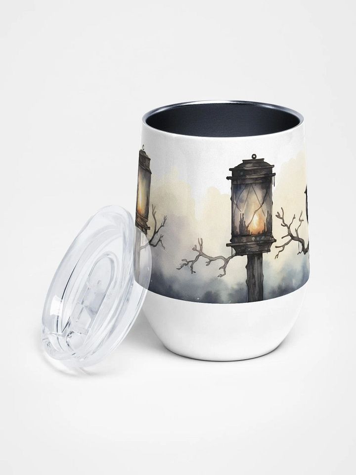 Dreamy Wine Tumbler with Lantern and Black Bird product image (2)