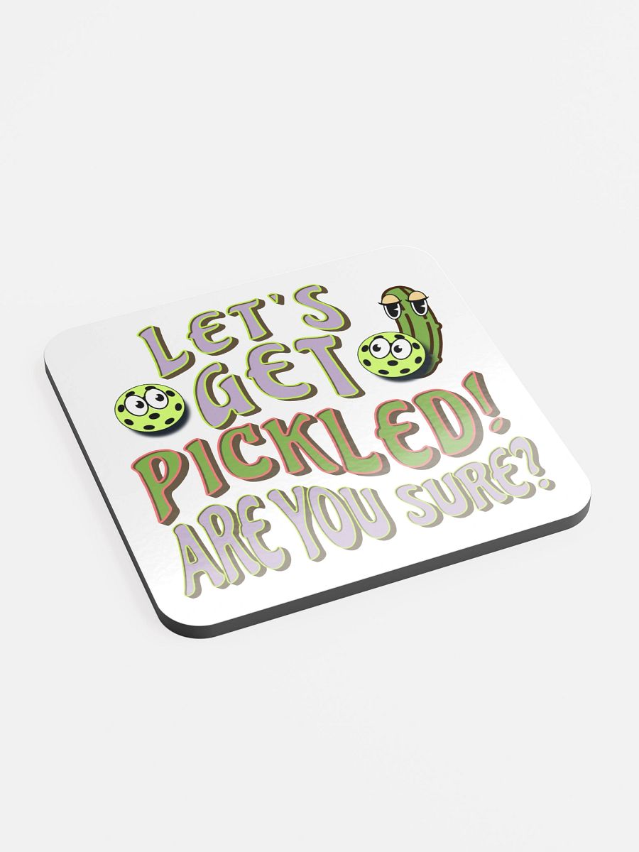 Lets Get Pickled Are You Sure Pickleball Quirky Delight Coaster Set product image (3)