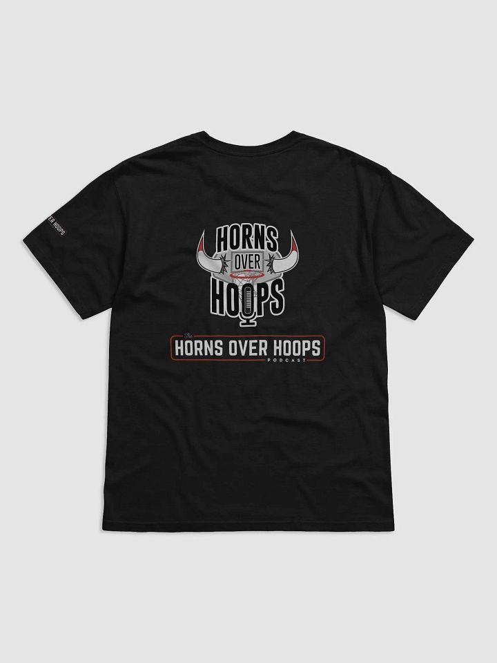 Horns Over Hoops Podcast Thumbnail Logo T-Shirt product image (14)