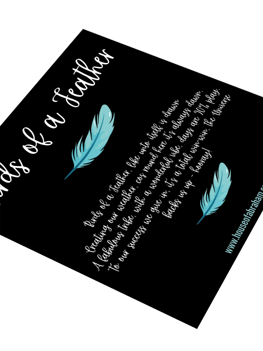 Birds of A Feather - White on Black Sticker product image (3)
