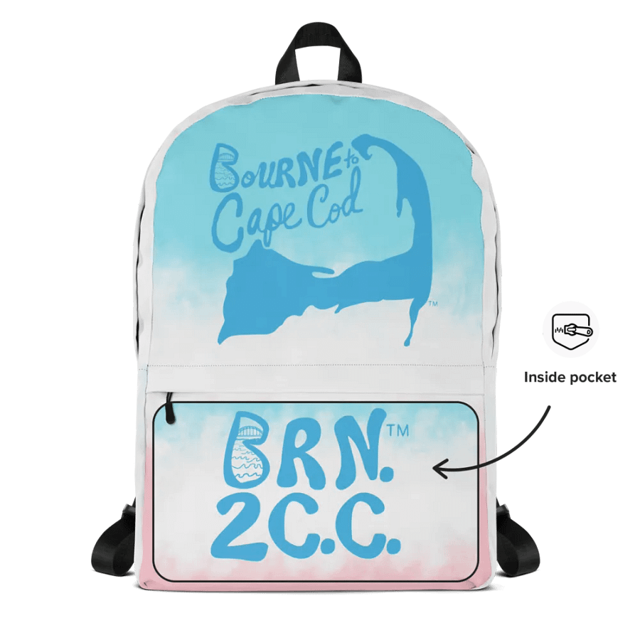 🌊 BOURNE to Backpack – Coastal Cool with BRN.2C.C.™ Vibes 🎒| Blue Logos | Patriotic Pastels product image (5)