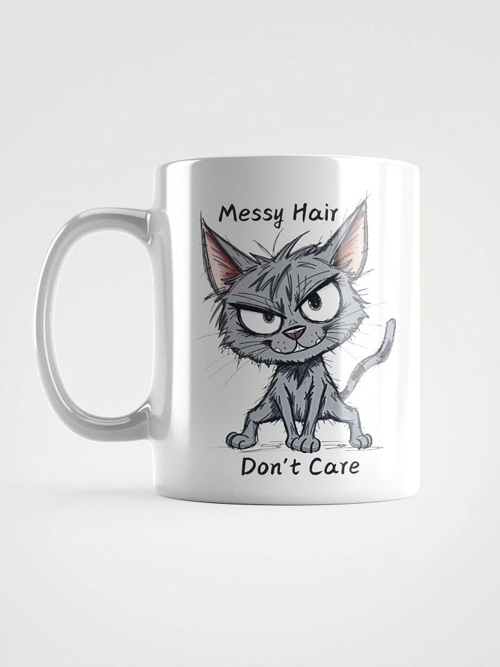 Messy Hair Don't Care Funny Cats Duo Mug product image (3)