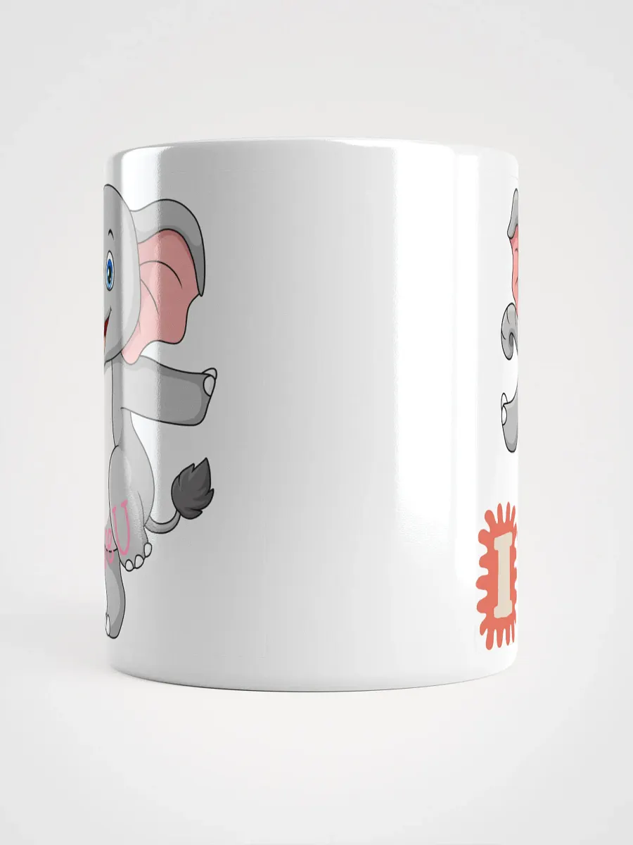 White Glossy Mug Elephant product image (5)