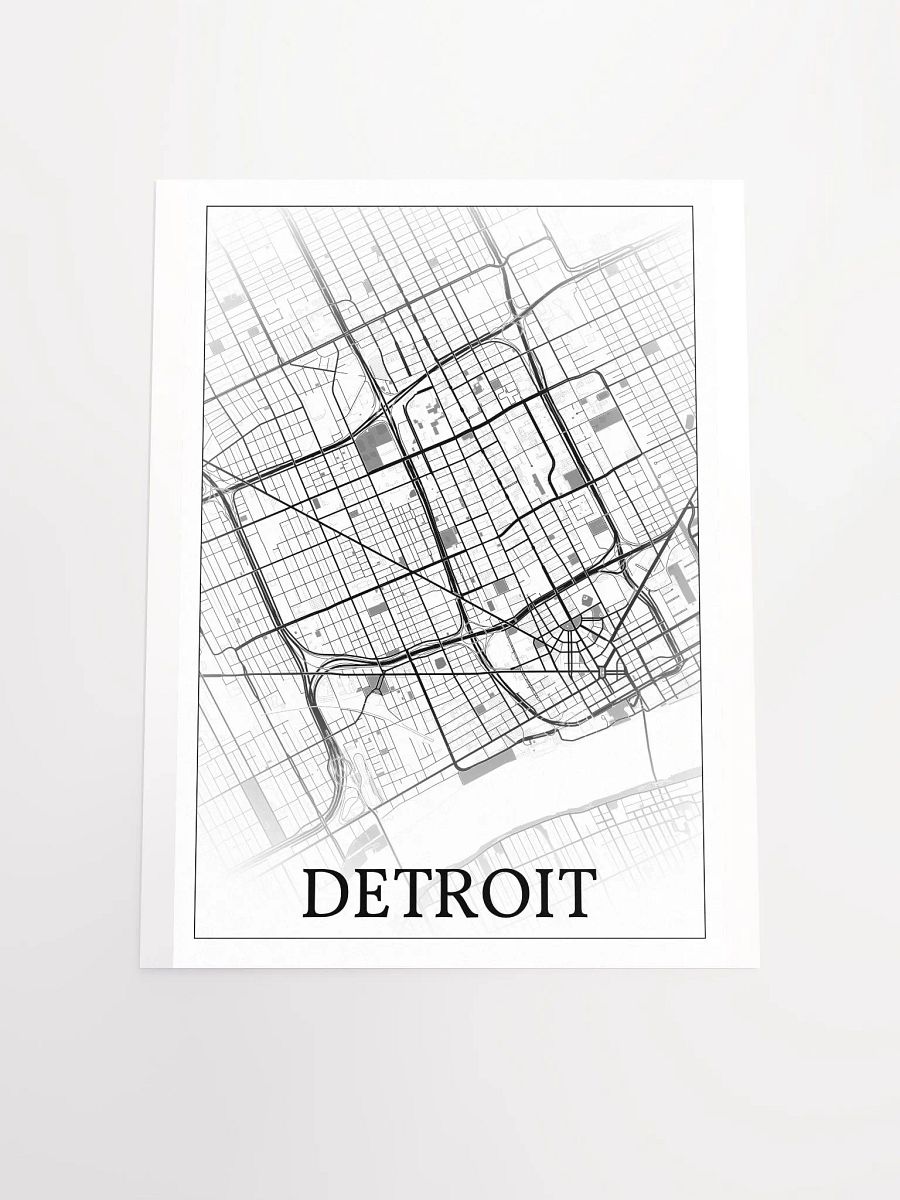Detroit, Michigan, USA, city map print product image (19)