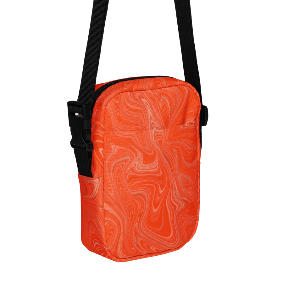 Utility Crossbody Bag - Orange Brown Fluid Swirls product image (3)