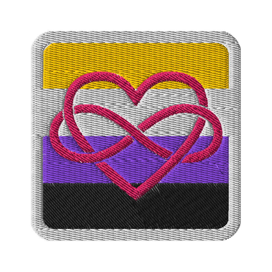 Non-binary Poly Infinity Heart Patch - Square product image (1)