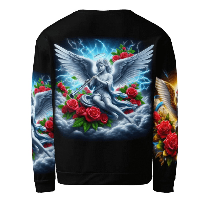 Angels making Music with a Clarinet - All-Over Unisex Sweatshirt #7 product image (2)