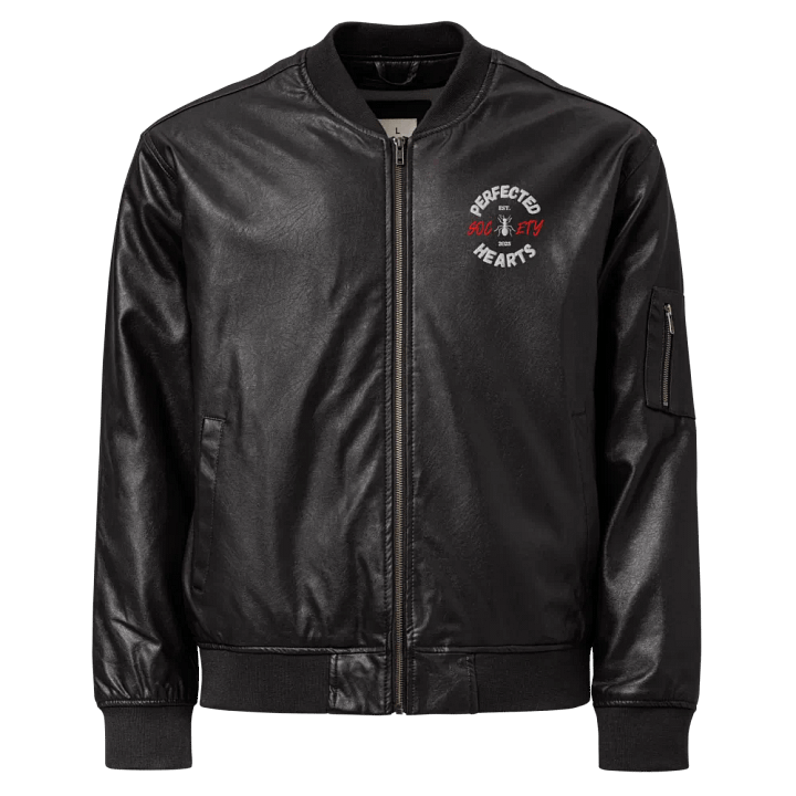 PHSFaux Leather Bomber Jacket product image (1)