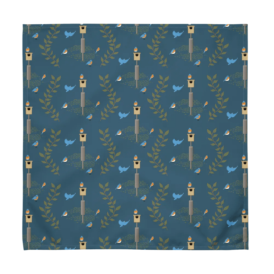 Variety Set of 4 Napkins Featuring Midnight Blues Bluebirds product image (6)