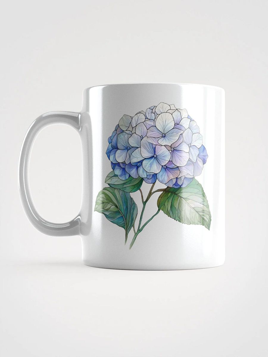 Stained Glass Hydrangea White Glossy Mug product image (17)
