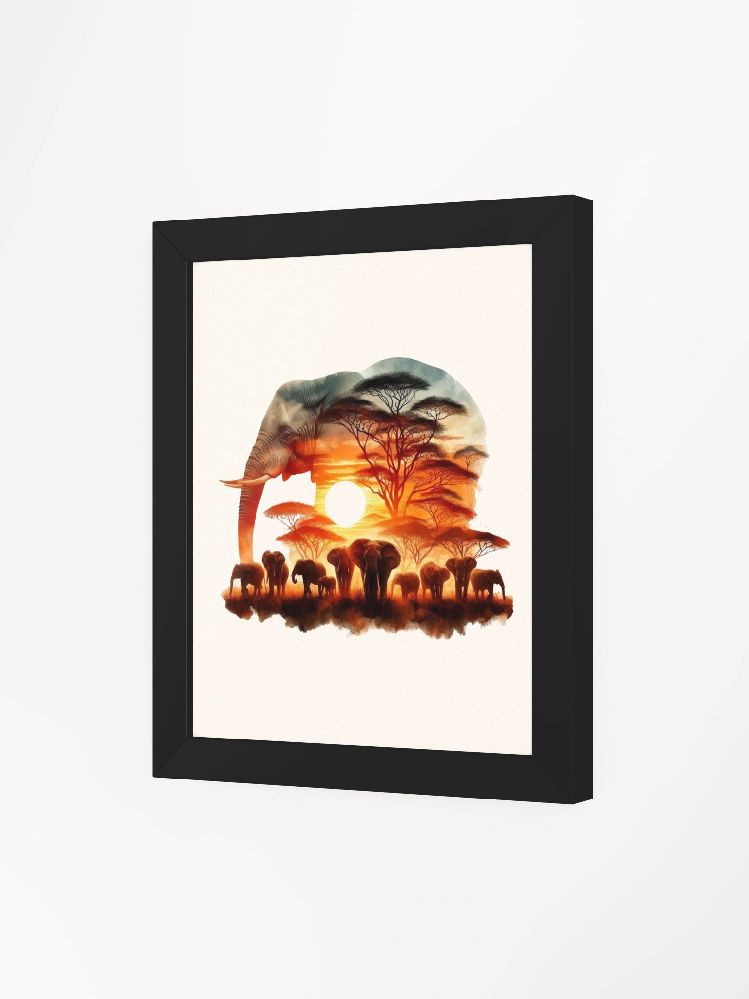 Sunset Serenity Elephant Framed Poster product image (3)