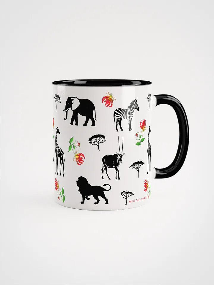 Flame Lily and African Wildlife Patterned Ceramic Mug product image (4)