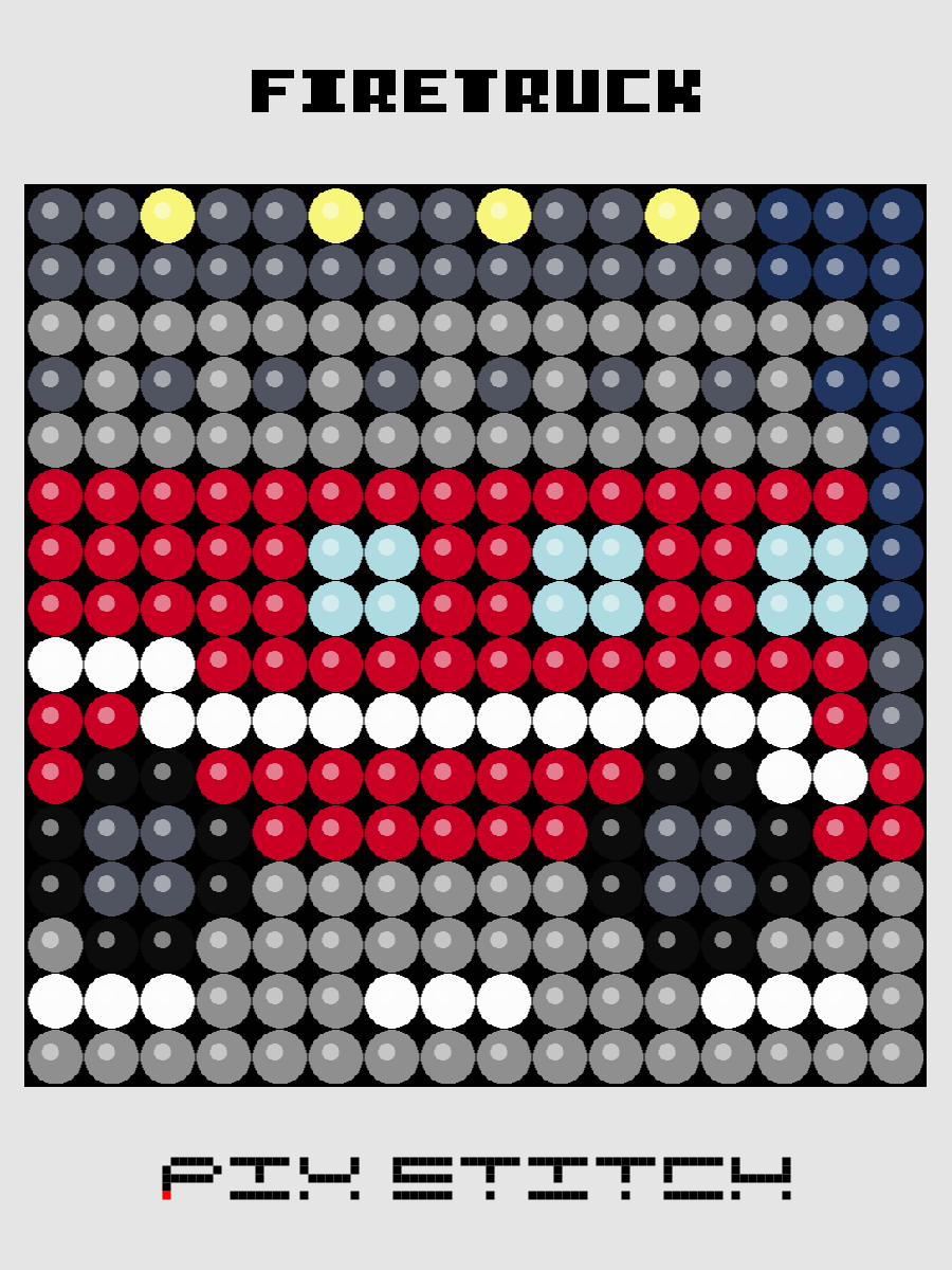 Firetruck Pixel Art product image (1)