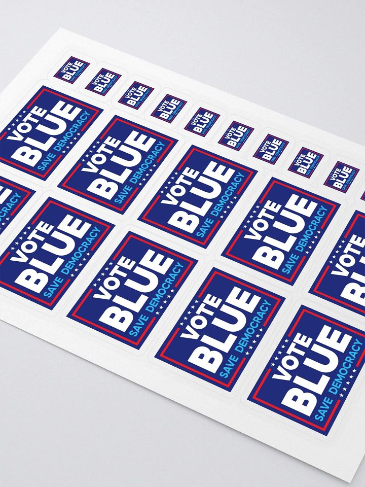 'Vote Blue Save Democracy' Sticker Sheet product image (2)