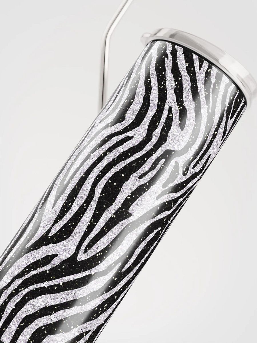 Quench Your Thirst in Style with our Zebra Print Stainless Steel Tumbler | Eco-Friendly 20 oz Tumbler with Reusable Straw Included product image (5)