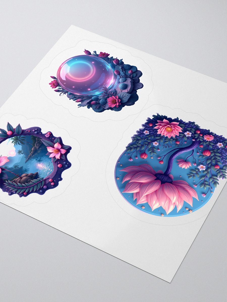 Retro Fantasy Flora Sticker Set product image (7)