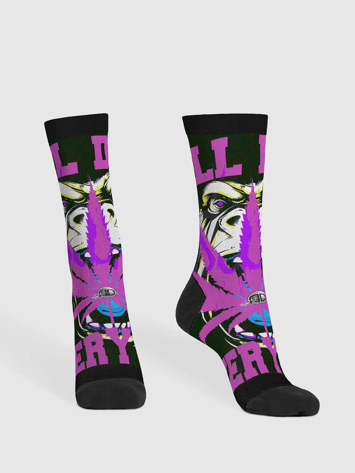 Gorilla Warfare - PURPLE | Premium Crew Socks product image (2)