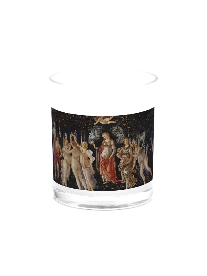 ''Primavera'' by Botticelli - Soy Wax Candle In A Clear Glass Jar product image (1)