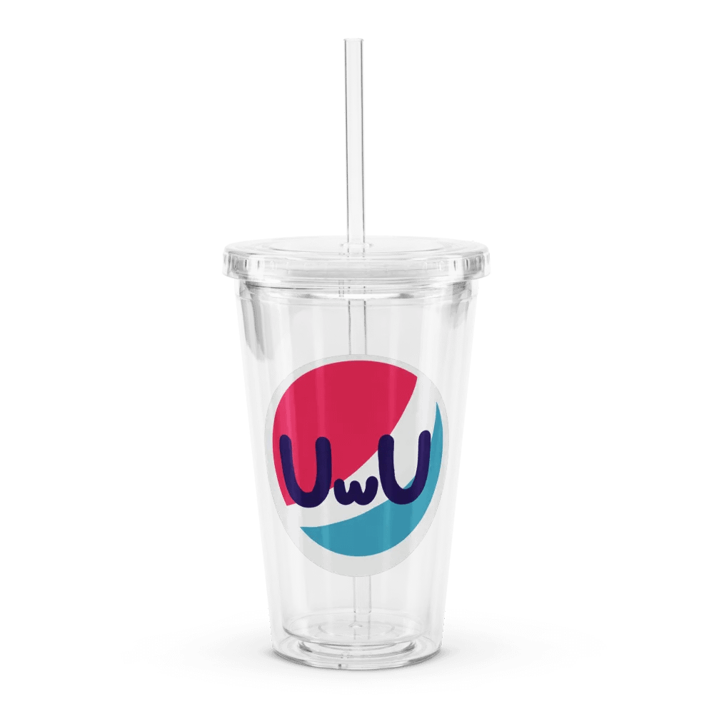 UwU Clear Plastic Cup product image (1)
