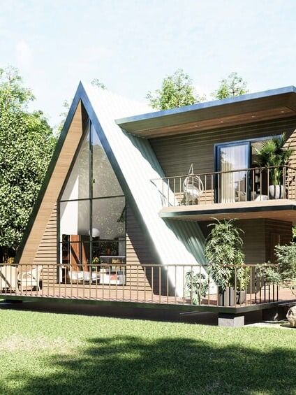 A Frame House 025 - Drawings\Blueprints CAD + PDF + 3D Model product image (1)