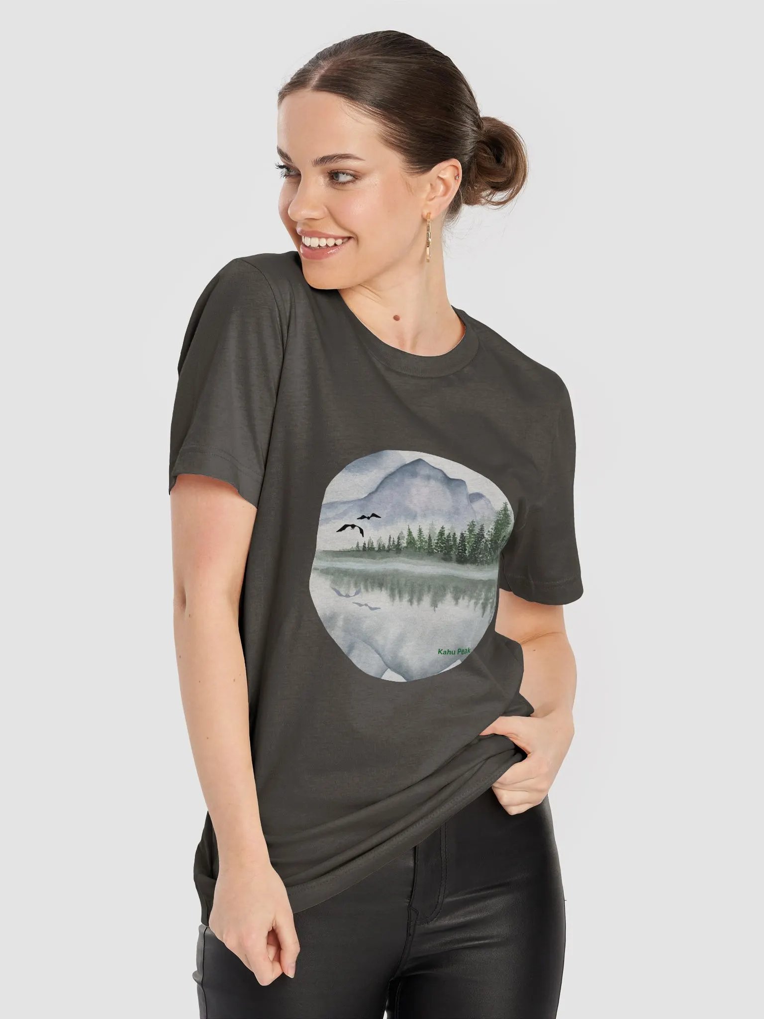 Mountain reflection lake scenic T-Shirt product image (4)