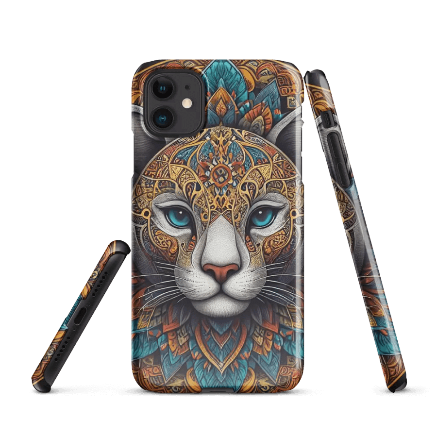 Snap Case for iPhone® | AI Design Cat mandala product image (1)