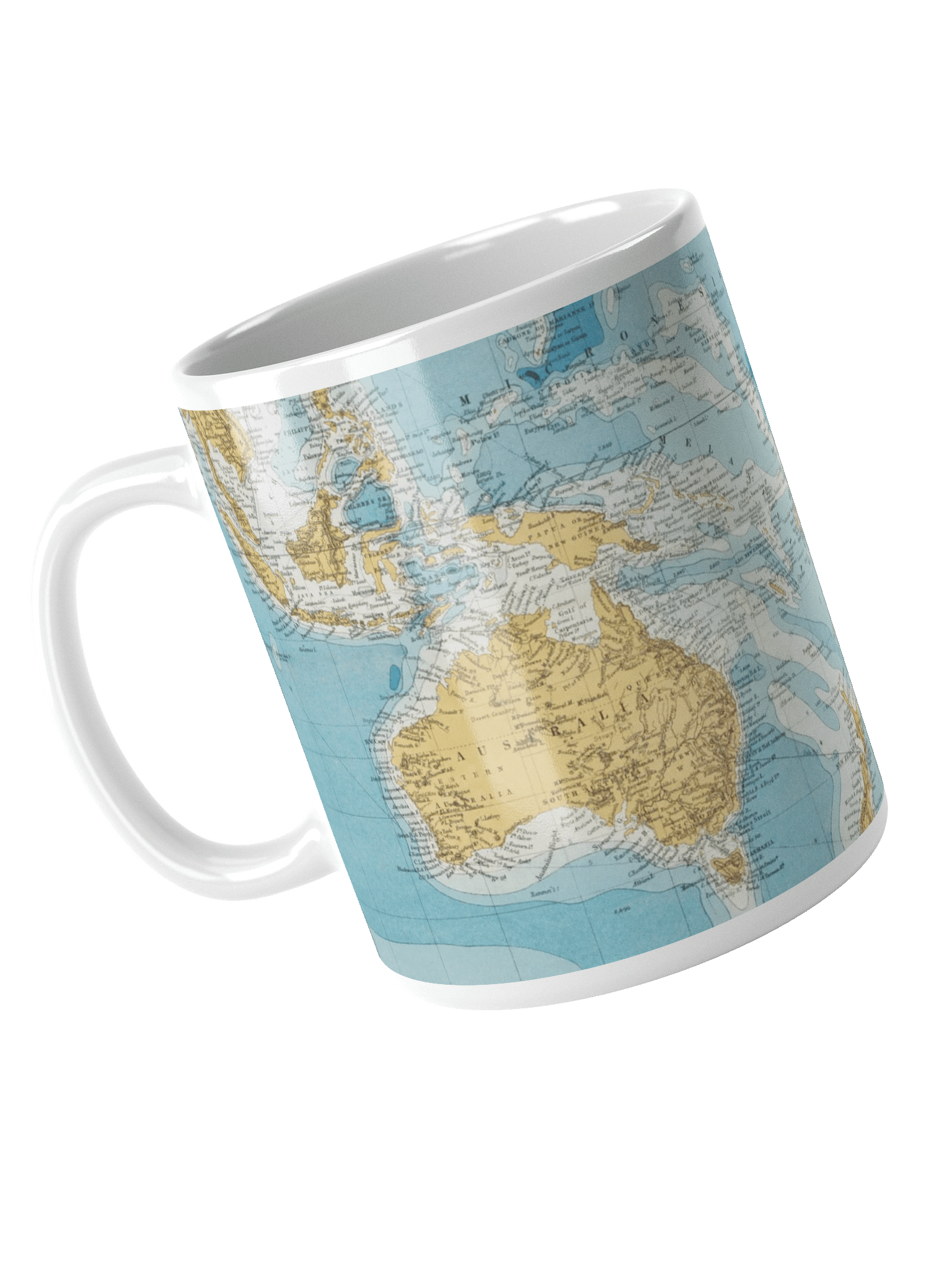 Pacific Cartography White Glossy Mug product image (3)