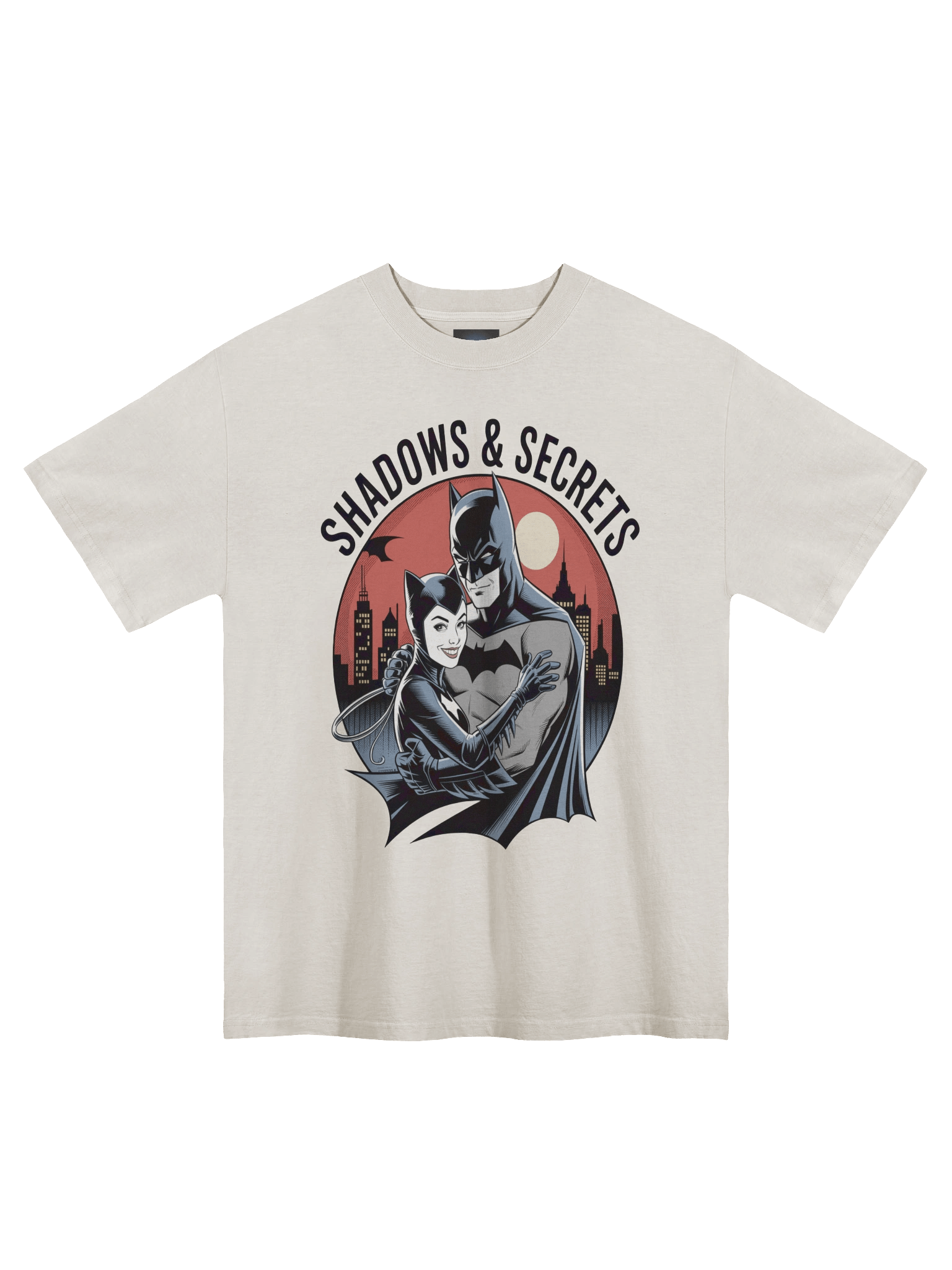 Veiled Vows: Batman & Catwoman Shadows & Secrets Oversized Faded T-Shirt product image (36)