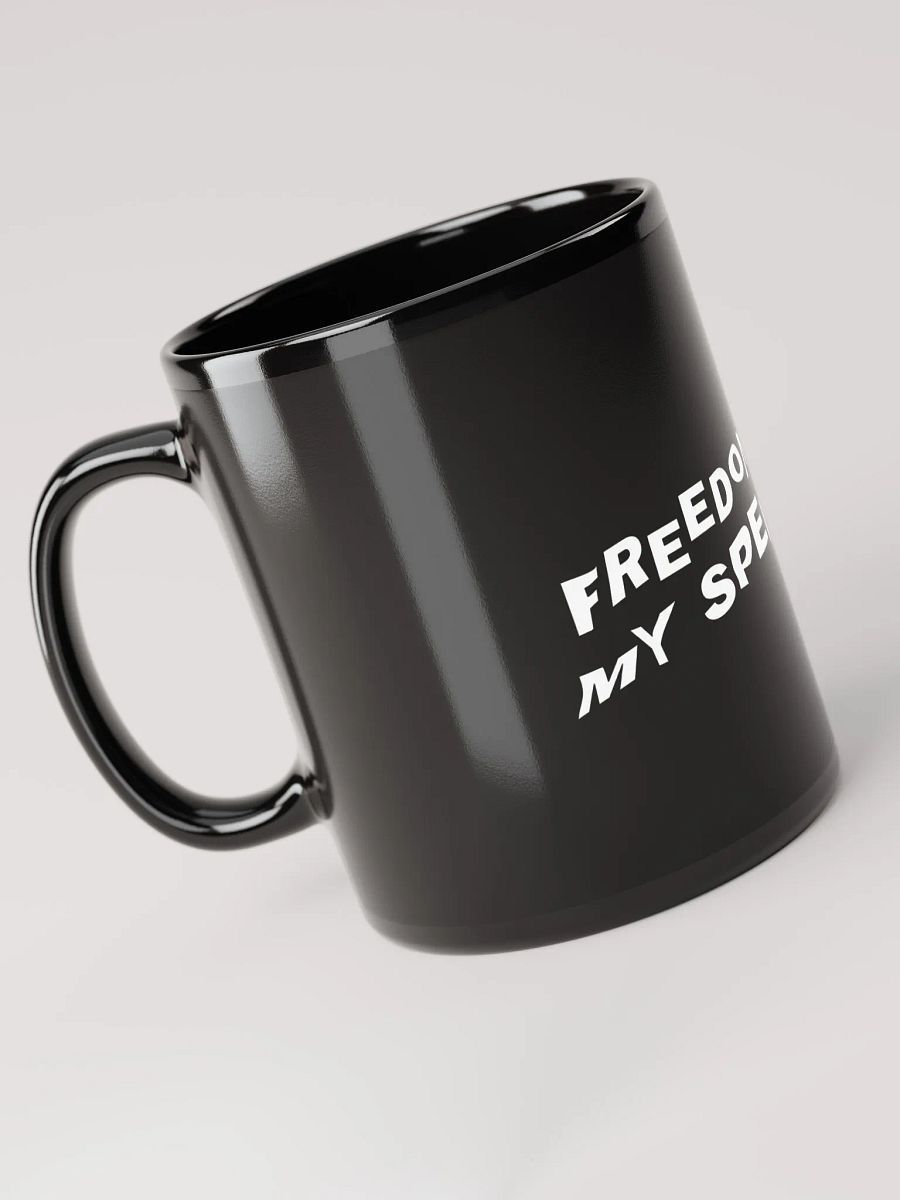 "Freedom of My Speech" Bold Statement Mug – White Print Edition product image (2)
