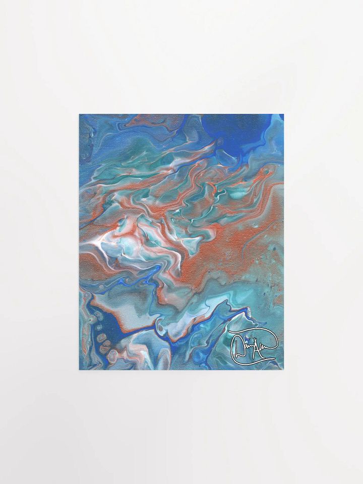 Metallic Orange Fluid Acrylic Print product image (1)
