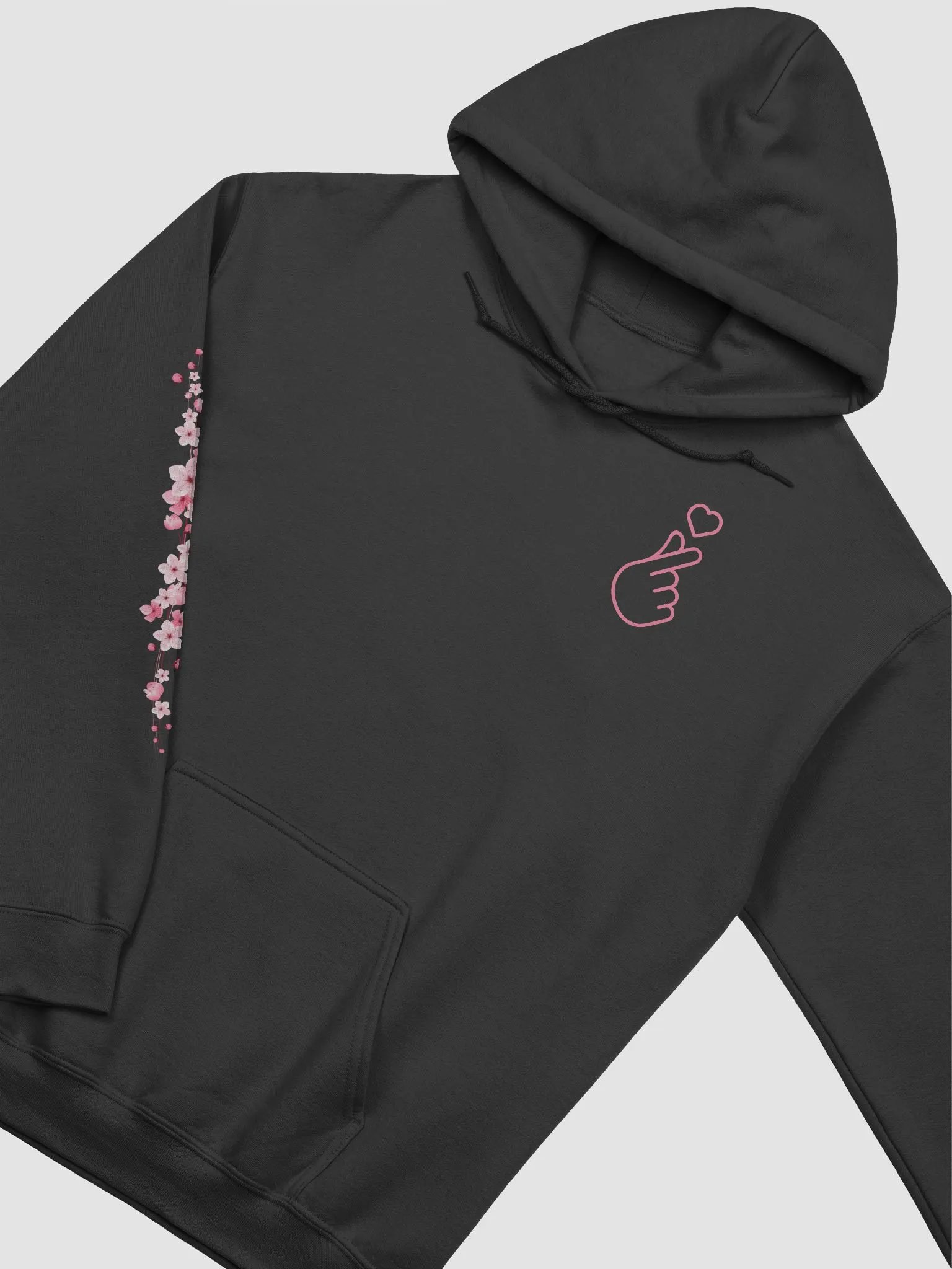 Sakura Forest Hoodie | Light Pink Finger Heart product image (2)