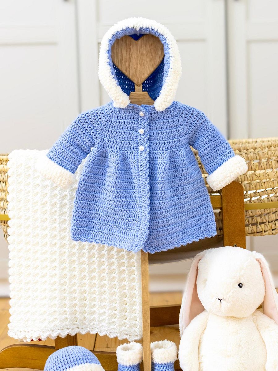 Crochet Pattern: Easy Baby Coat (with Hood) product image (3)