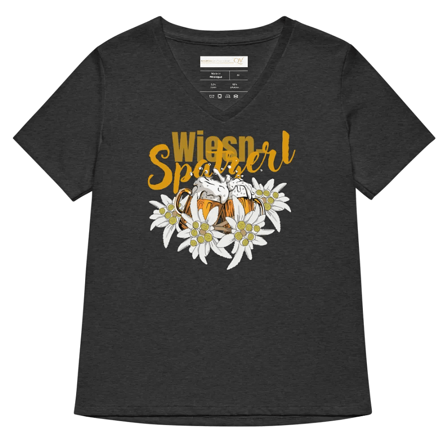 Wiesn-Spatzerl V-Ausschnitt T-Shirt Oktoberfest – Edelweiss product image (5)