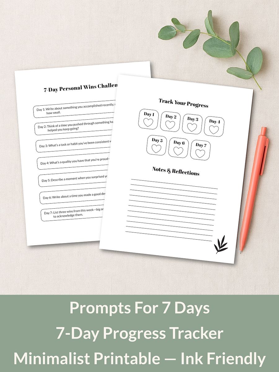 7-Day Personal Wins Challenge Printable product image (3)