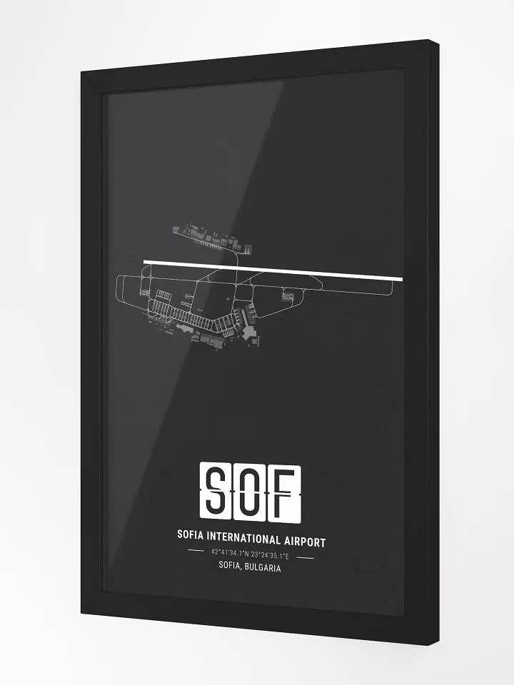 Framed Airport SOF Premium Map On Matt Paper product image (2)