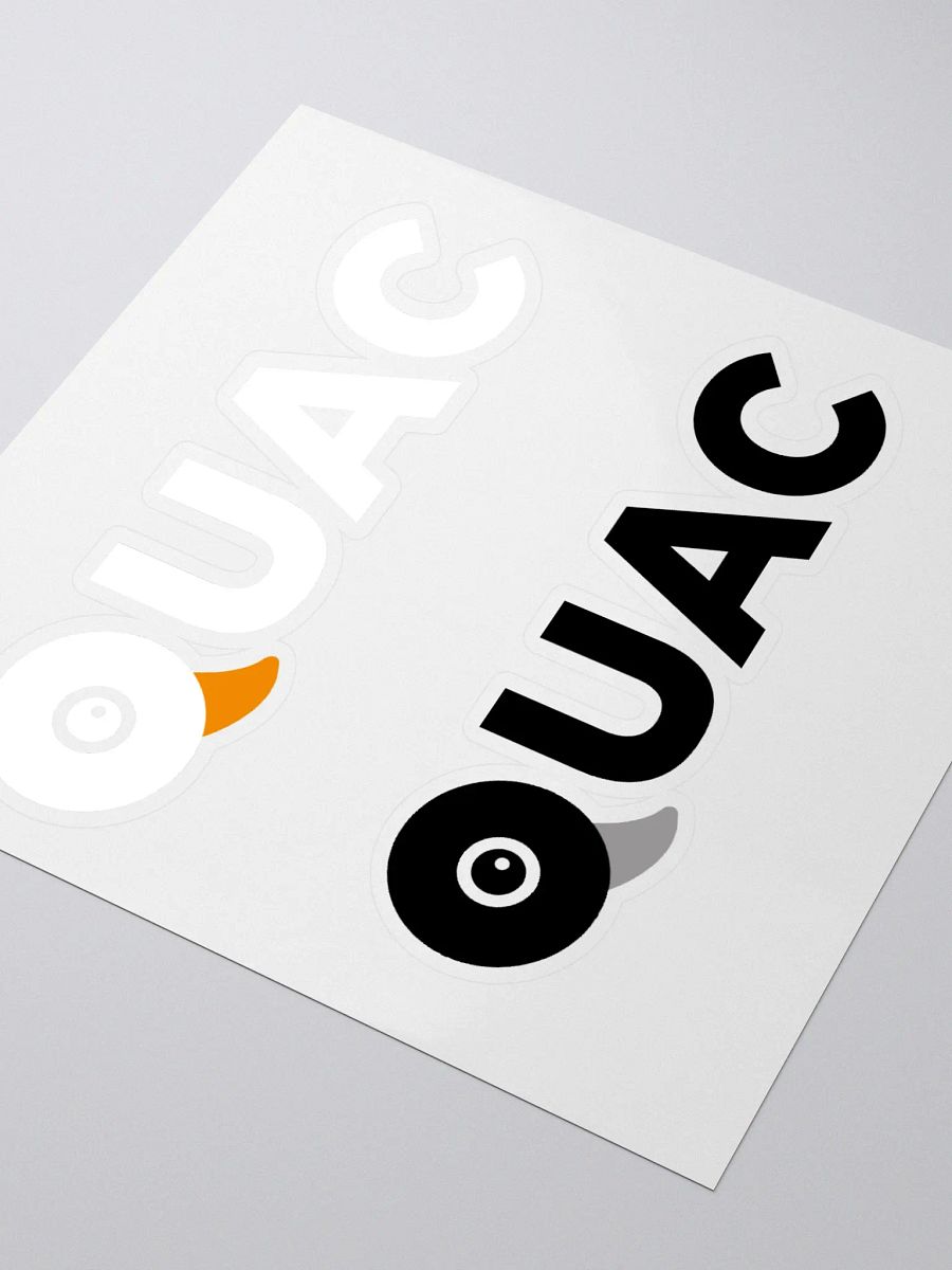 White & Black QUAC Stickers product image (3)