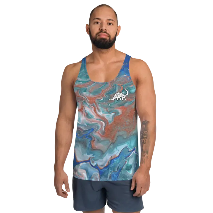 Metallic Orange Fluid Acrylic Tank Top product image (1)