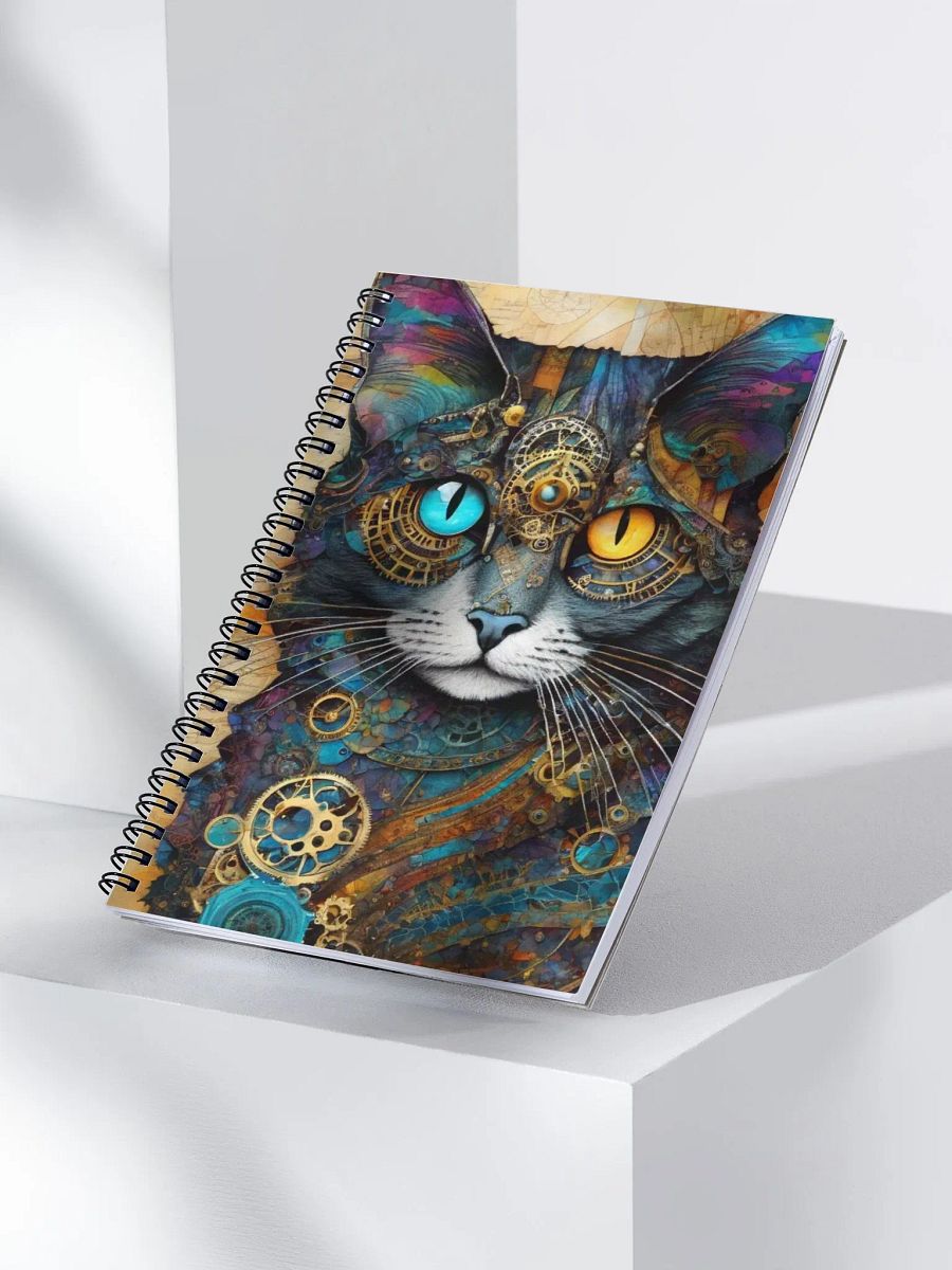 Spiral Notepad Steampunk Cat product image (3)