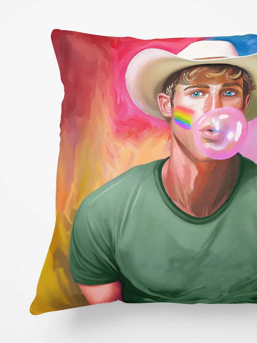 Gay Cowboy Pop Art Throw Pillow product image (4)