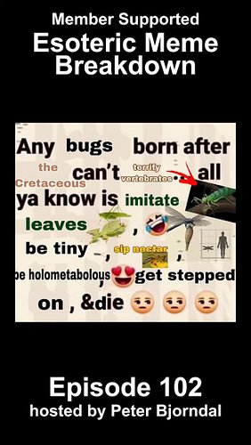 Esoteric Meme Breakdown Episode 102: any bugs born after the Cretaceous can't terrify vertebrates #memebreakdown #education #...