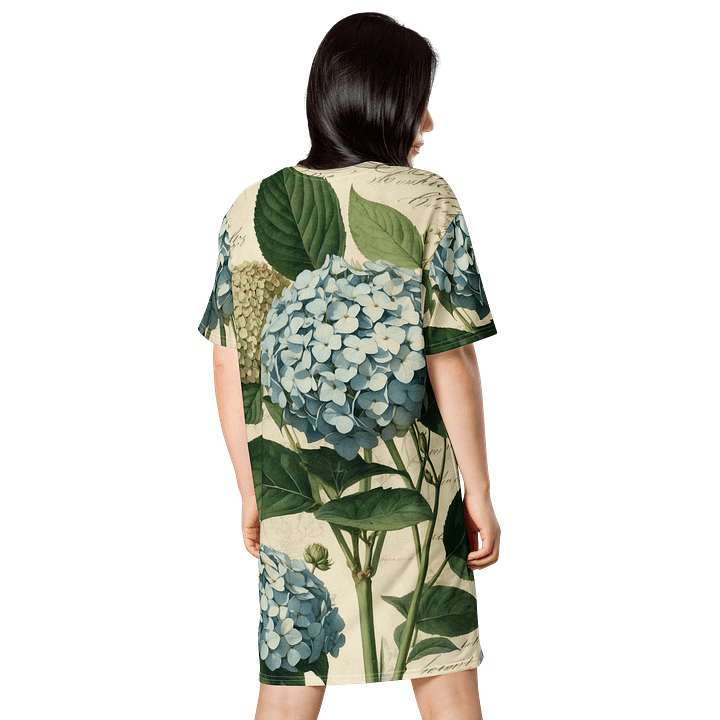 Vintage Hydrangea Dreams T-Shirt Dress product image (2)