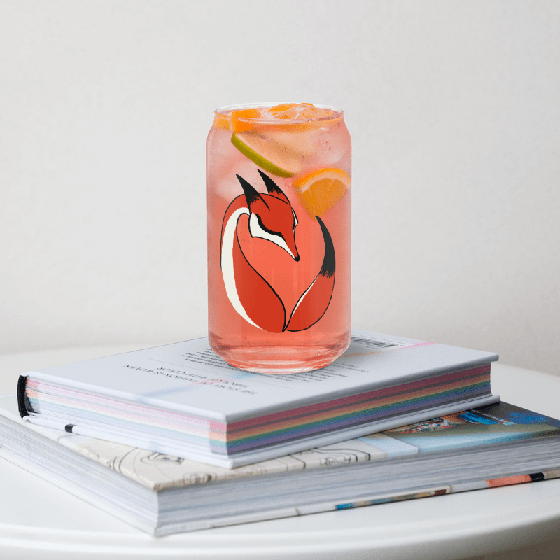 Calming Red Fox Can-Shaped Glass product image (5)